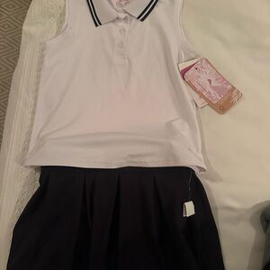 Tommy Bahama tennis White and Black Kids Matching Set